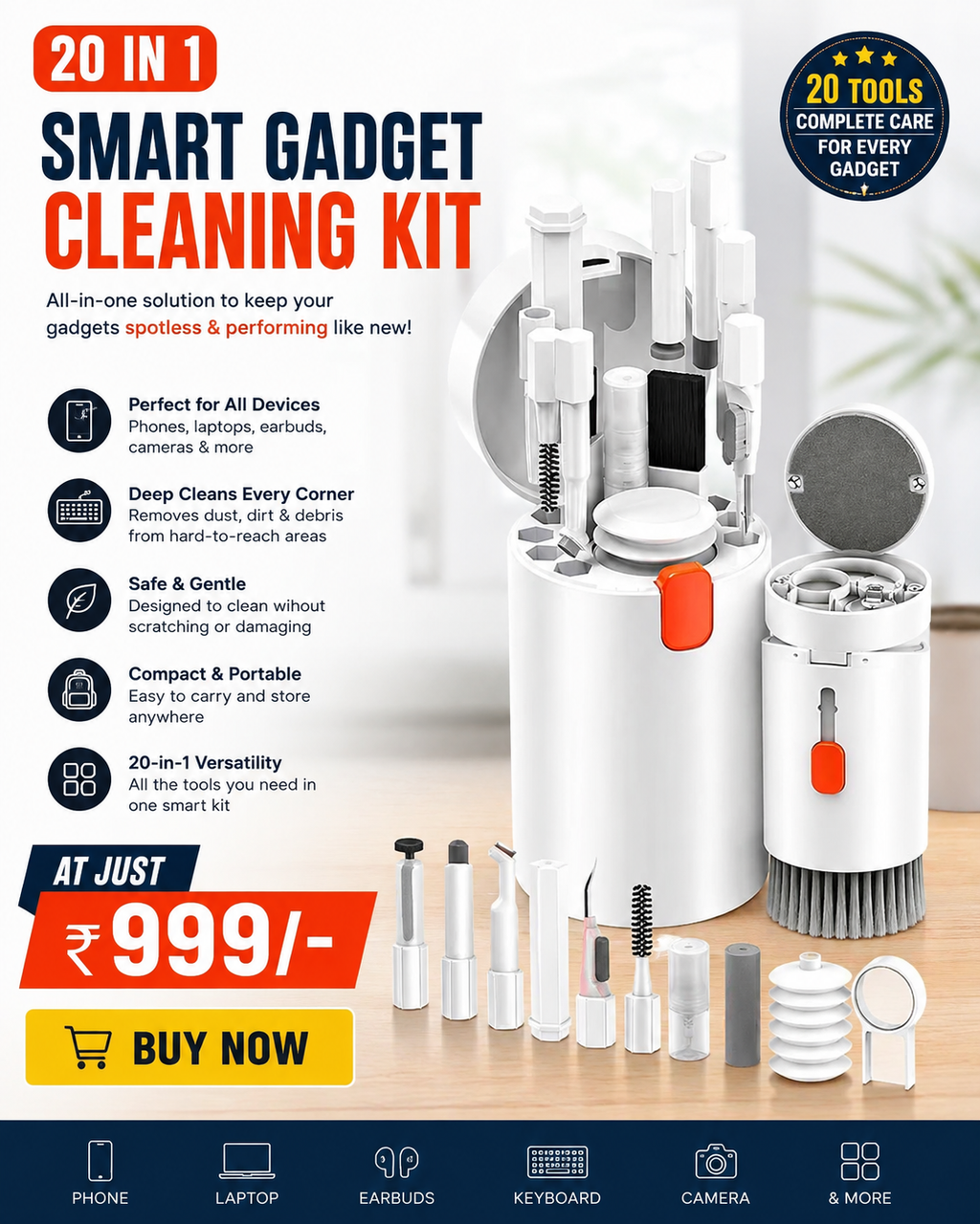 20 in 1 Smart Gadget Cleaning Kit